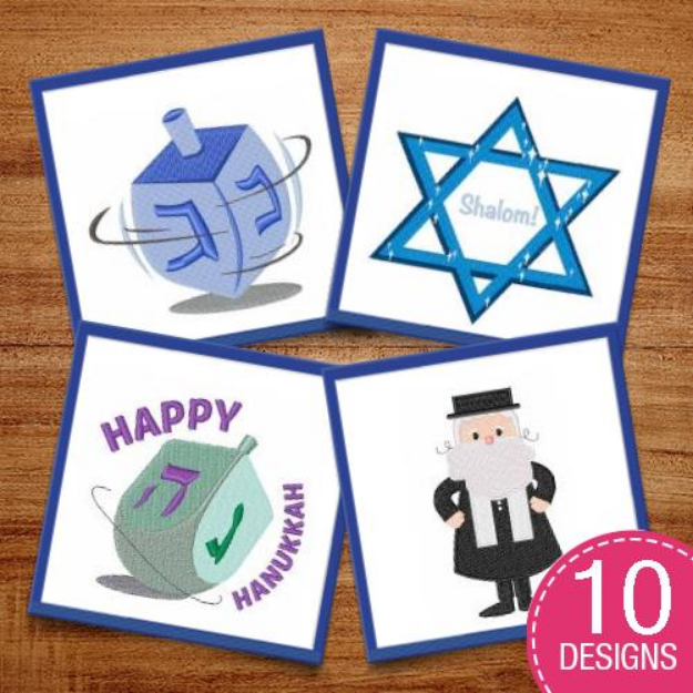 Picture of Hanukkah Celebration Embroidery Design Pack