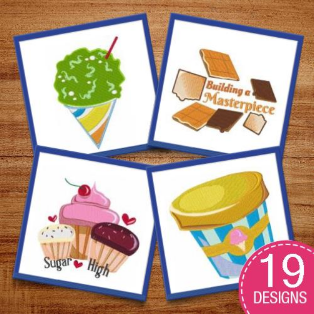 Picture of The Cupcake Queen Embroidery Design Pack