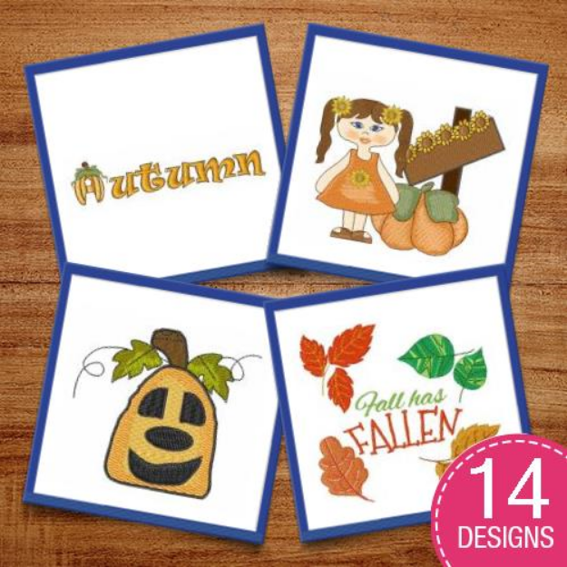 Picture of Fall Has Fallen Embroidery Design Pack