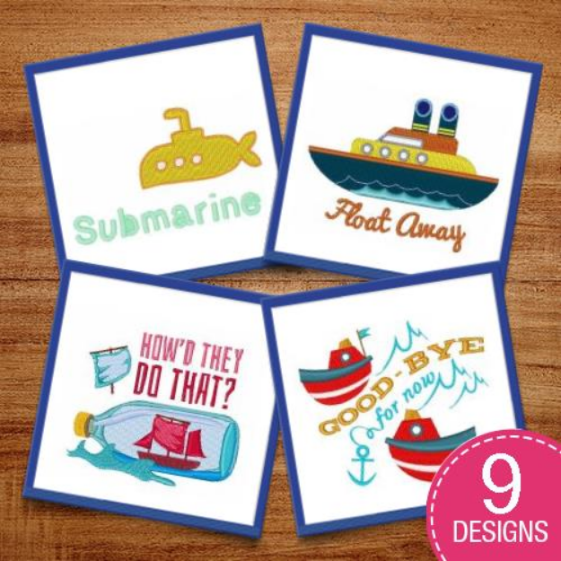 Picture of Float Away Embroidery Design Pack