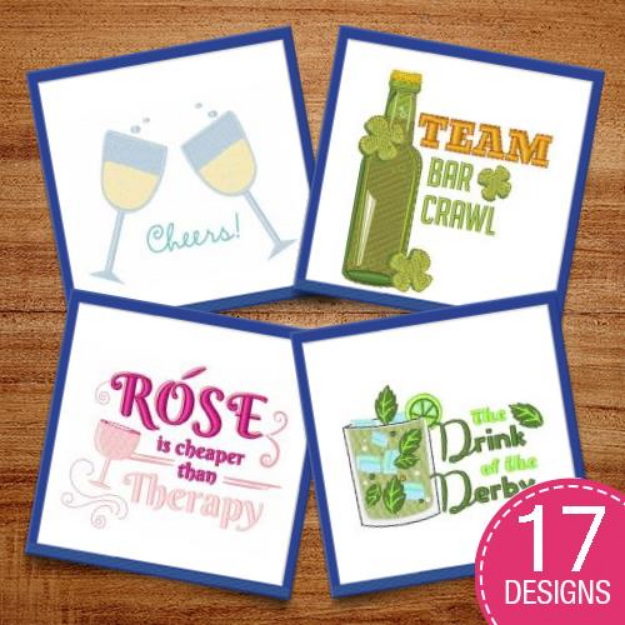 Picture of You Need A Drink Embroidery Design Pack