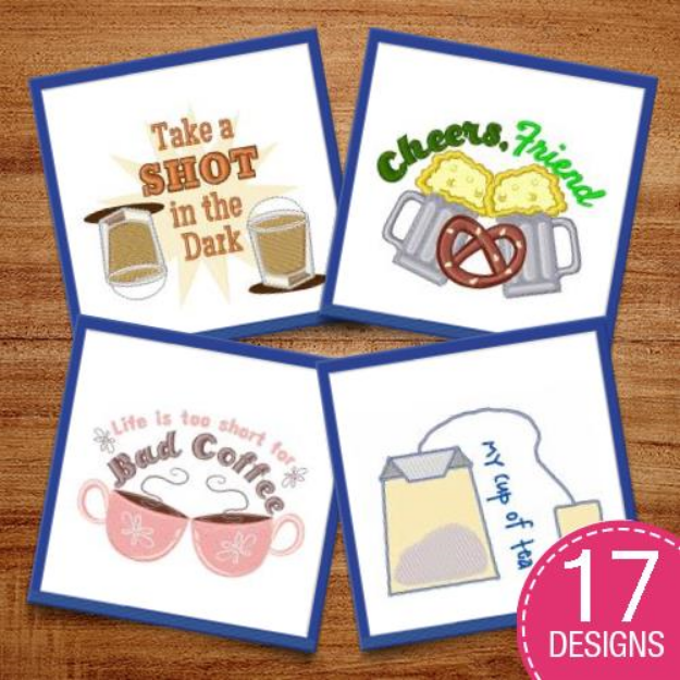 Picture of Cheers! Embroidery Design Pack