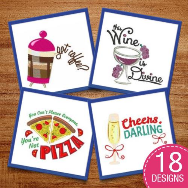 Picture of Fun Foods Embroidery Design Pack
