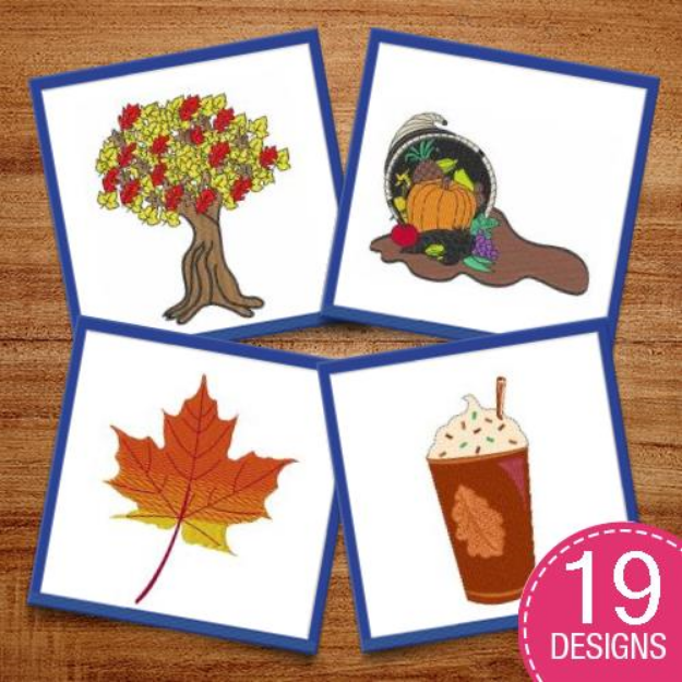Picture of Fall Has Fallen Embroidery Design Pack