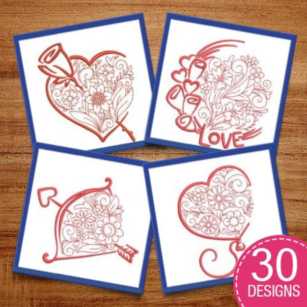 Picture of Delight Hearts Embroidery Design Pack