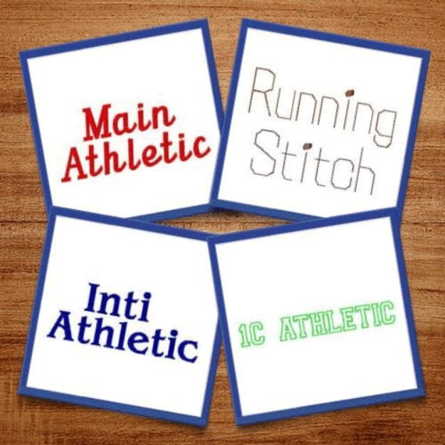 Picture of Athletic Fonts Embroidery Font Pack