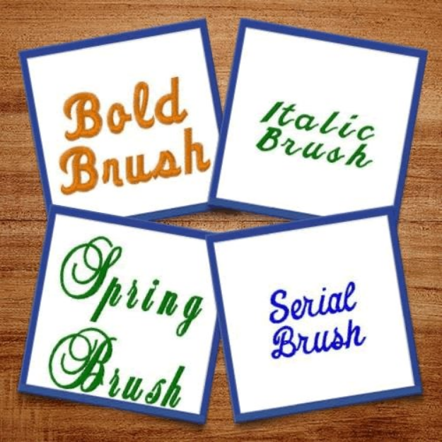 Picture of Brush Fonts I Embroidery Font Pack