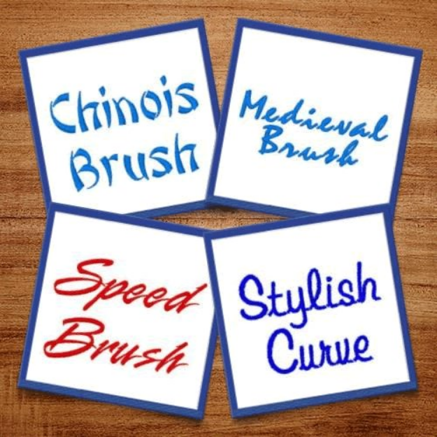 Picture of Brush Fonts II Embroidery Font Pack
