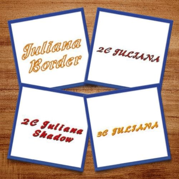 Picture of Juliana Fonts Embroidery Font Pack