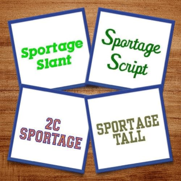 Picture of Sportage Fonts Embroidery Font Pack