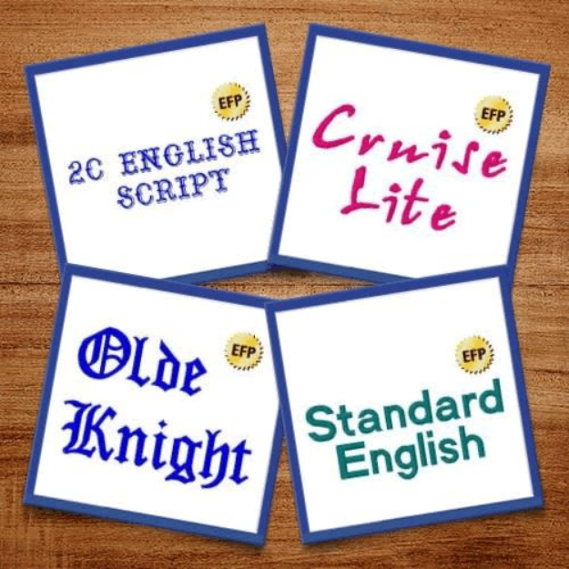 Picture of English Fonts Embroidery Font Pack