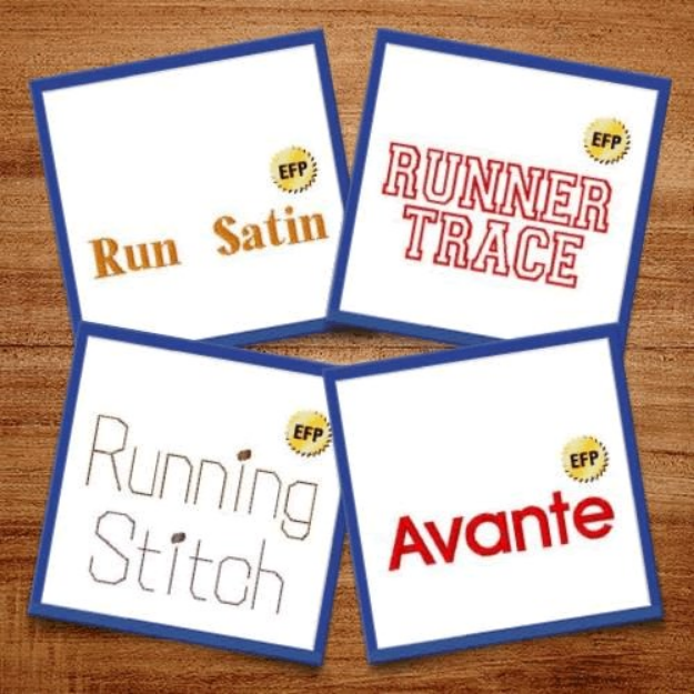 Picture of Runner Fonts Embroidery Font Pack
