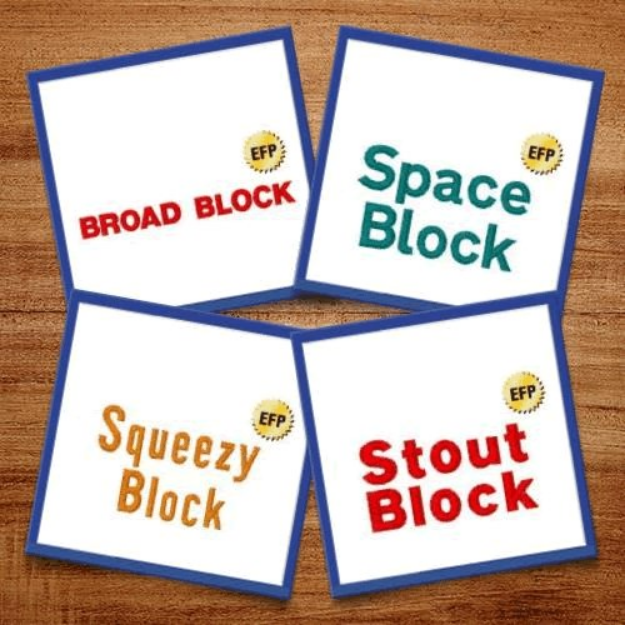 Picture of Block Fonts I Embroidery Font Pack