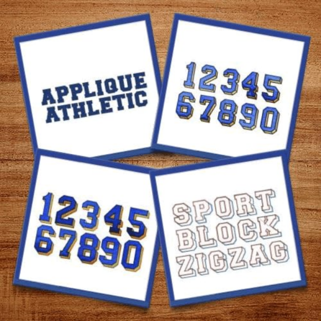 Picture of Applique Sports Embroidery Font Pack