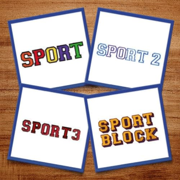 Picture of Sport Embroidery Font Pack