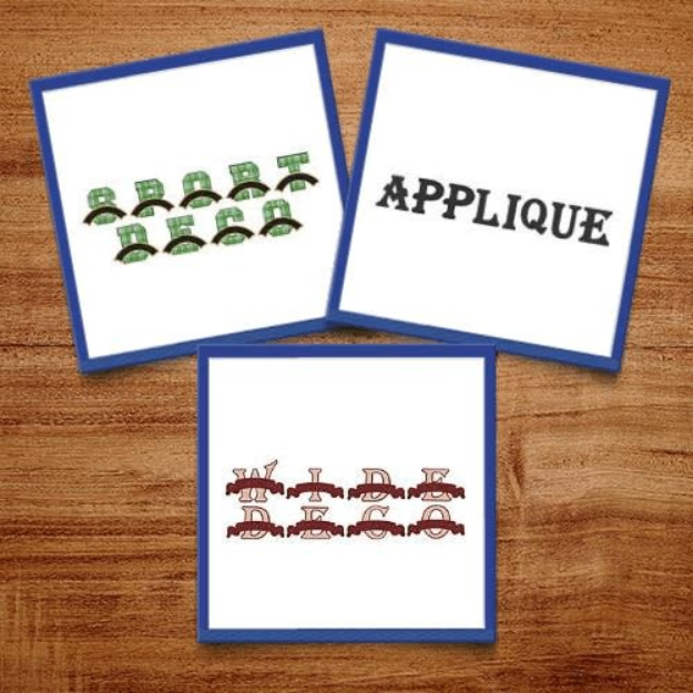Picture of Applique 1 Embroidery Font Pack