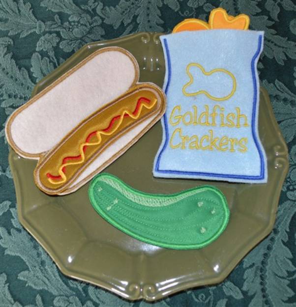 Picture of Hot Dog Lunch Applique