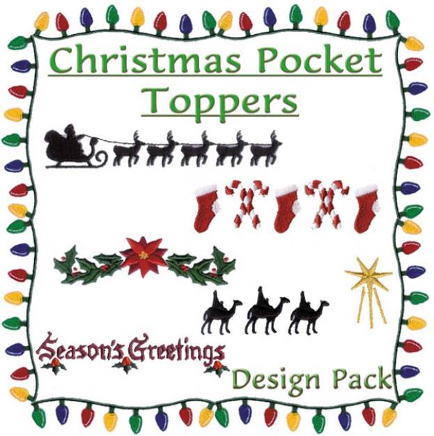 Picture of Christmas Pocket Toppers Pack Embroidery Collection