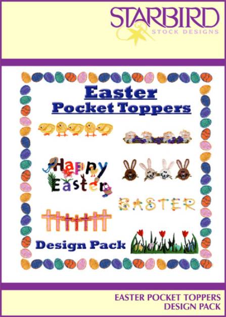 Picture of Easter Pocket Toppers Pack Embroidery Collection