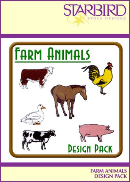 Picture of Farm Animals Design Pack Embroidery Collection