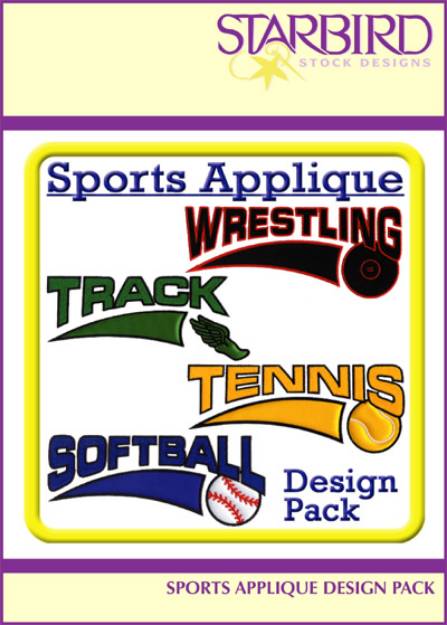 Picture of Sports Applique Design Pack Embroidery Collection