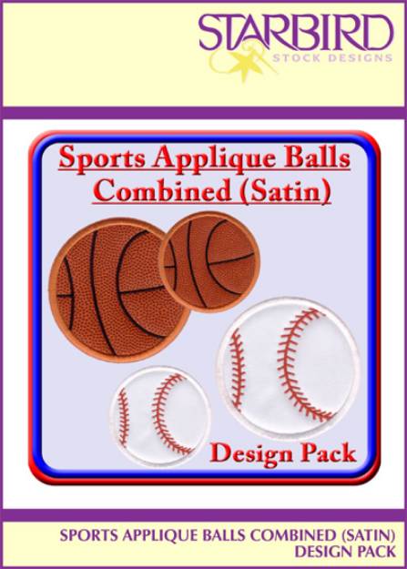 Picture of Sports Applique Pack Embroidery Collection