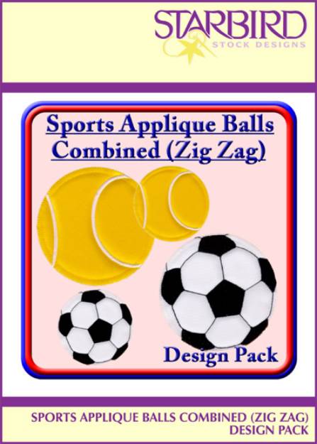 Picture of Sports Applique Balls Combined Embroidery Collection