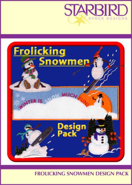 Picture of Frolicking Snowmen Pack Embroidery Collection