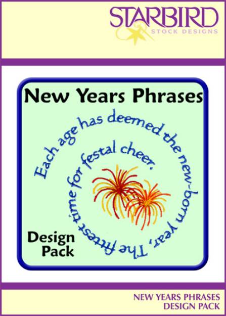 Picture of New Years Phrases Pack Embroidery Collection