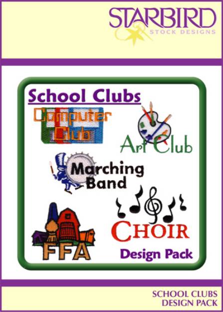 Picture of School Clubs Design Pack Embroidery Collection