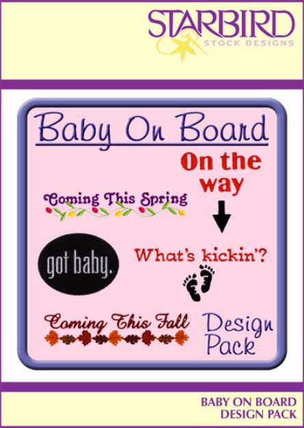 Picture of Baby On Board  Pack Embroidery Collection