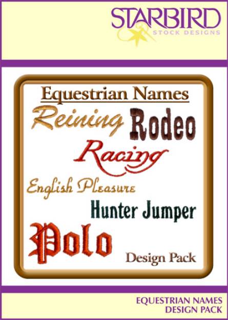 Picture of Equestrian Names Design Pack Embroidery Collection