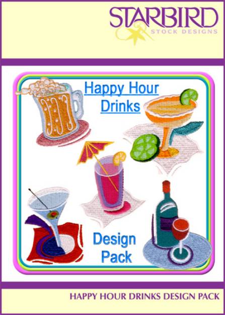 Picture of Happy Hour Drinks Design Pack Embroidery Collection
