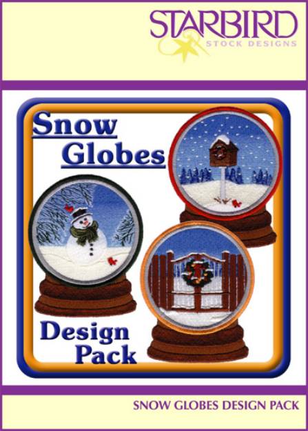 Picture of Snow Globes Design Pack Embroidery Collection