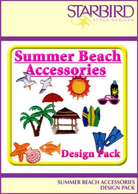 Picture of Summer Beach Accessories Pack Embroidery Collection