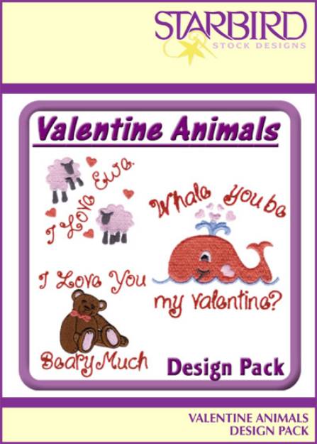 Picture of Valentine Animals Pack Embroidery Collection