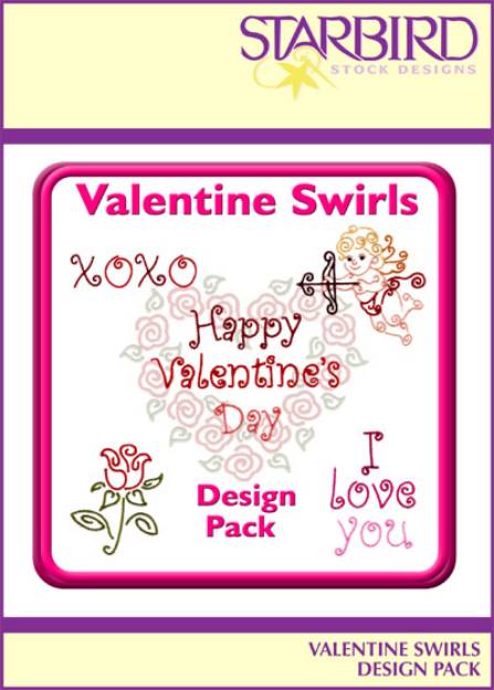 Picture of Valentine Swirls Design Pack Embroidery Collection