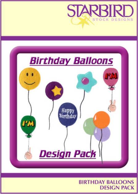 Picture of Birthday Balloons Pack Embroidery Collection