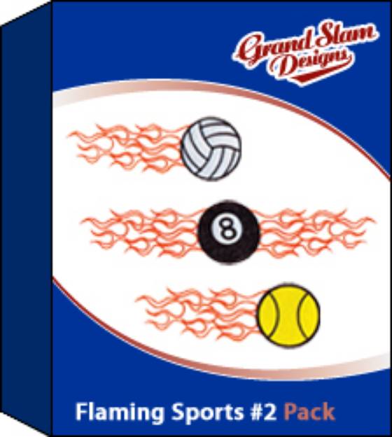Picture of Flaming Sports Designs Package (#2) Embroidery Collection