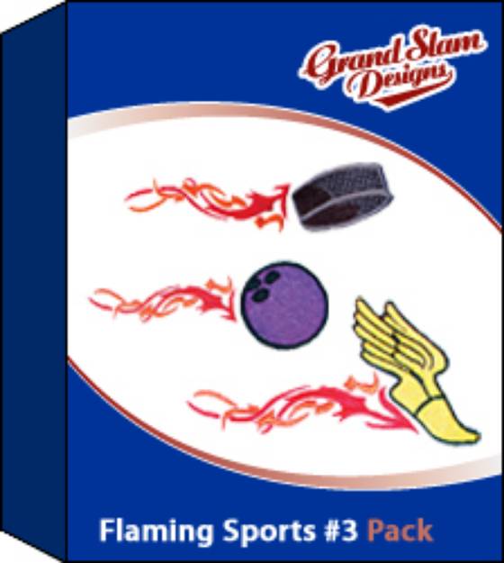 Picture of Flaming Sports Designs Package #3 Embroidery Collection