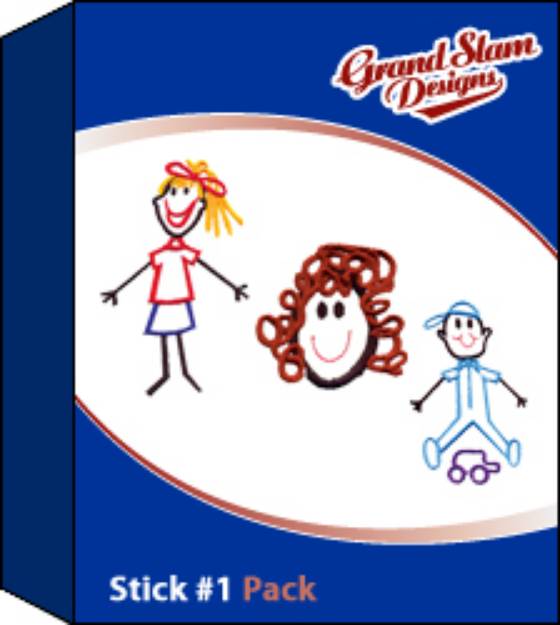 Picture of Stick Figure Package (#1) Embroidery Collection
