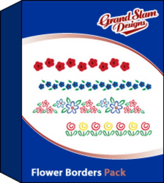 Picture of Flower Border Designs Package Embroidery Collection