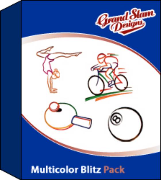 Picture of Multicolor Sports Blitz Designs Embroidery Collection