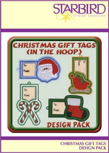 Picture of Christmas Gift Tags Pack Embroidery Collection