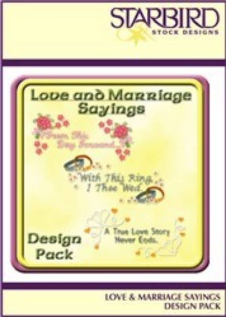 Picture of Love and Marriage Sayings Pack Embroidery Collection