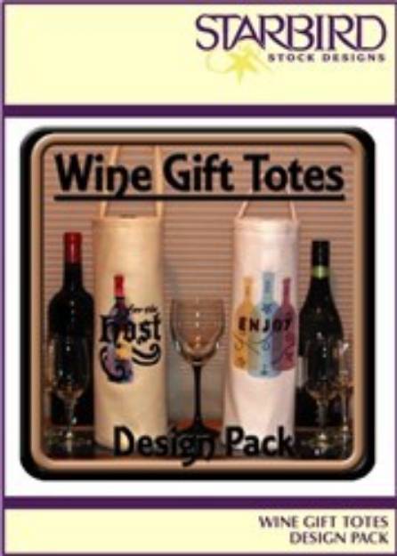 Picture of Wine Gift Totes Pack Embroidery Collection