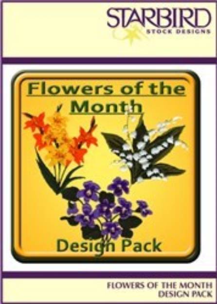 Picture of Flowers of the Month Embroidery Collection