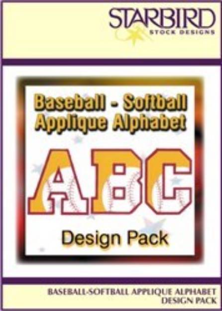 Picture of Baseball-Softball Appliqué Alphabet Embroidery Collection