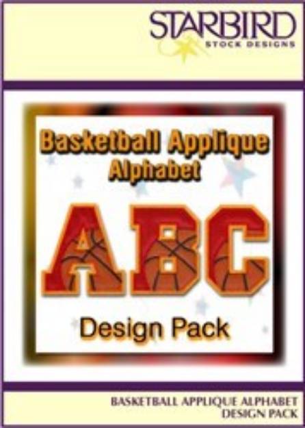 Picture of Basketball Applique Alphabet Embroidery Collection
