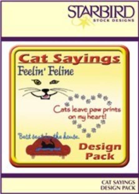 Picture of Cat Sayings Pack Embroidery Collection